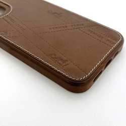 Hermes Brown Bordic Ribbon Pattern 12 12PRO 13 Leather Z Stamped HERMES Smartphone Case for Women