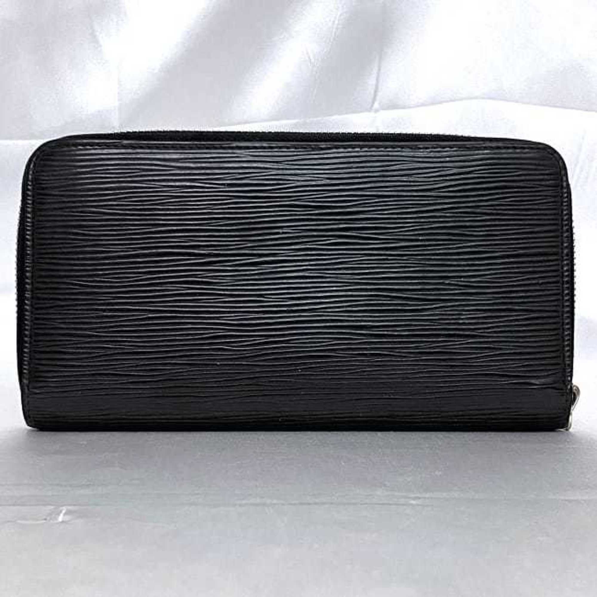 Louis Vuitton Round Long Wallet Zippy Black Noir Epi M60072 Leather CA3173 LOUIS VUITTON LV Men's