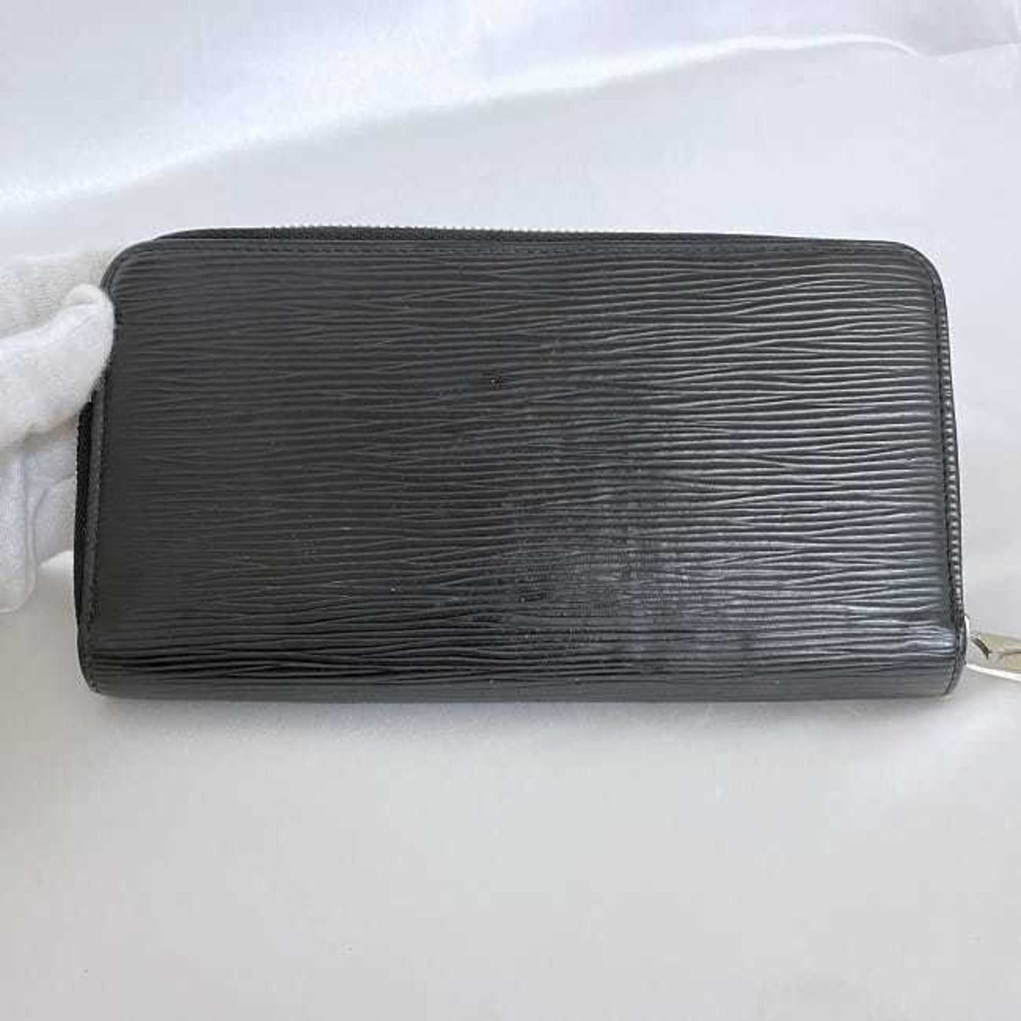 Louis Vuitton Round Long Wallet Zippy Black Noir Epi M60072 Leather CA3173 LOUIS VUITTON LV Men's