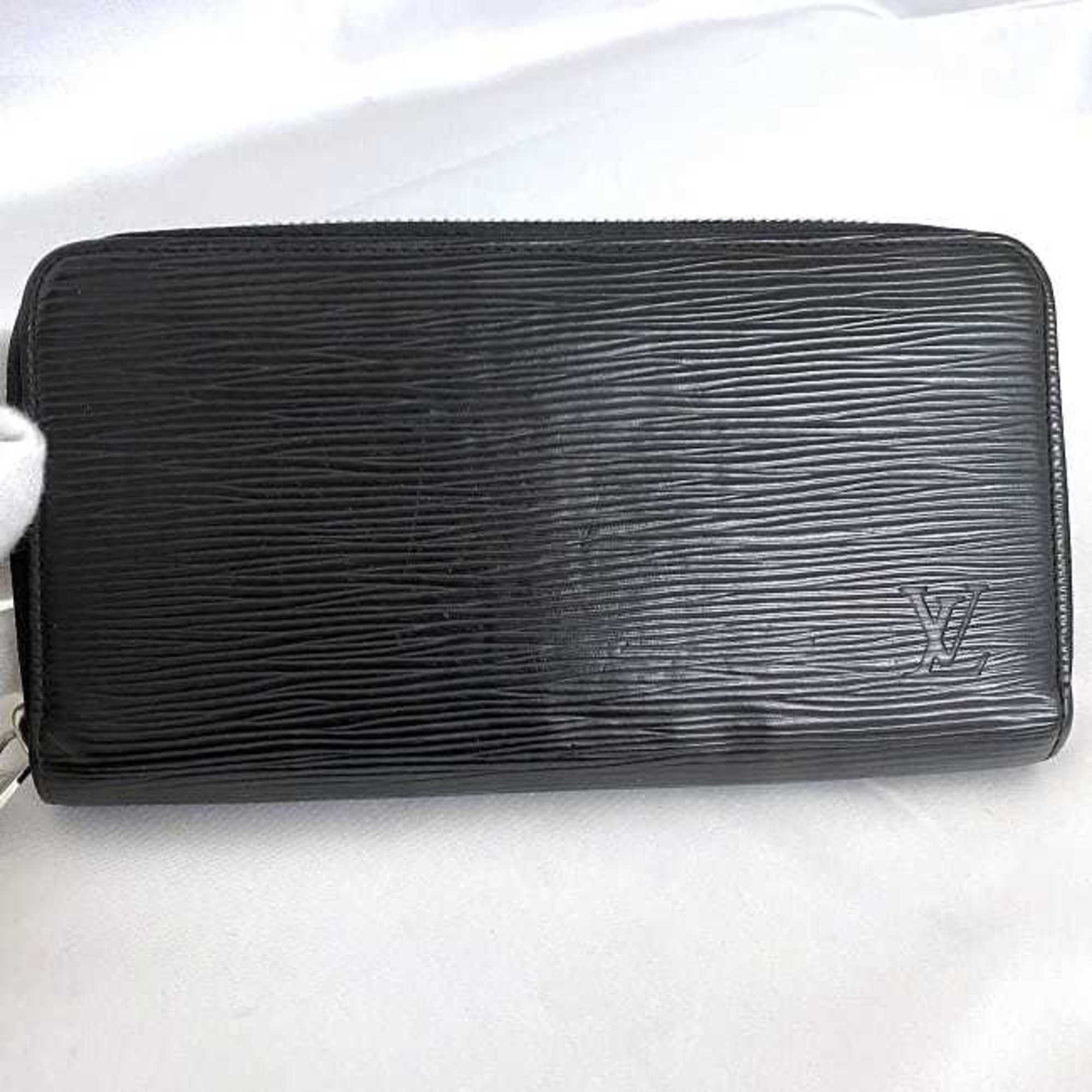 Louis Vuitton Round Long Wallet Zippy Black Noir Epi M60072 Leather CA3173 LOUIS VUITTON LV Men's