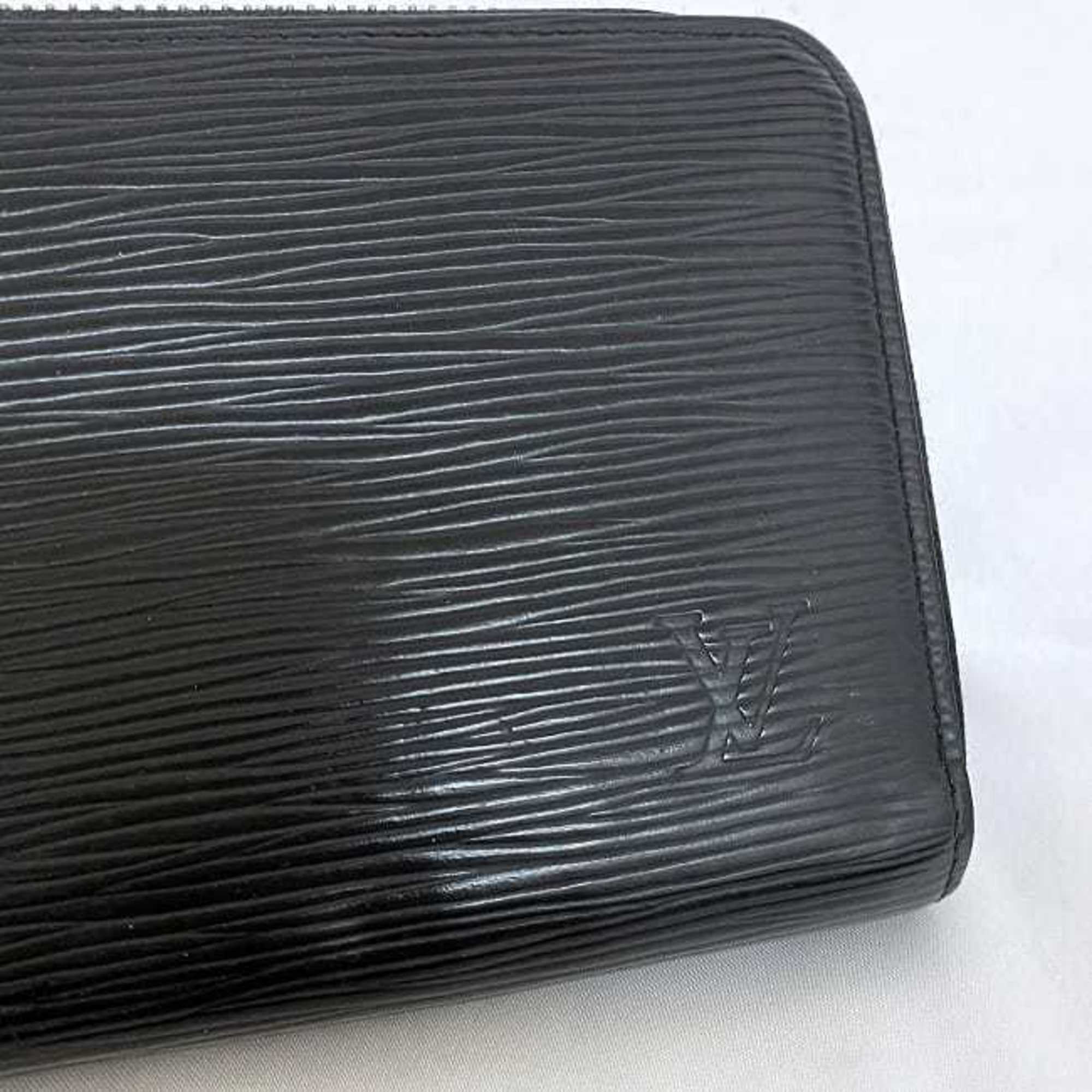 Louis Vuitton Round Long Wallet Zippy Black Noir Epi M60072 Leather CA3173 LOUIS VUITTON LV Men's