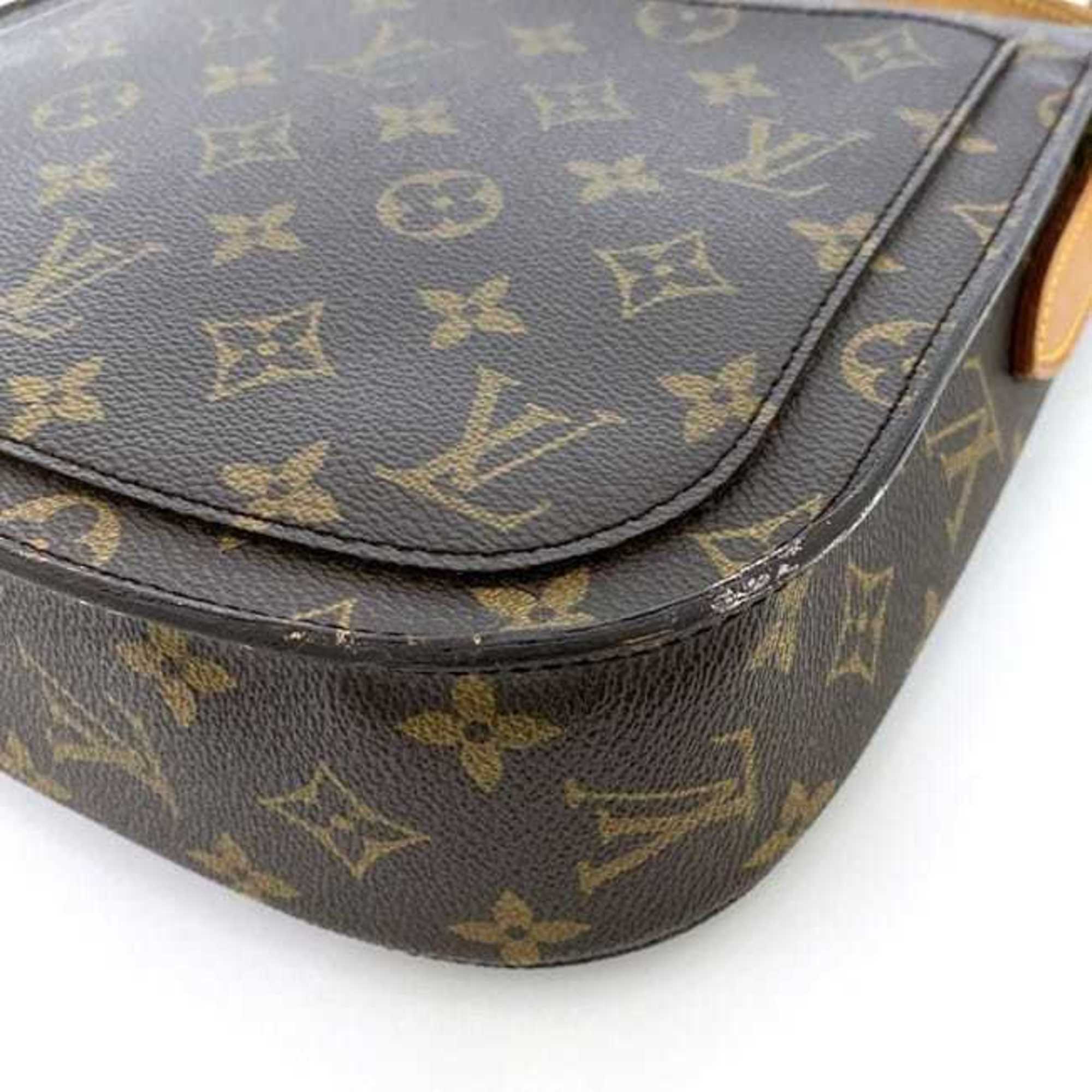 Louis Vuitton Shoulder Bag Saint-Cloud GM Brown Monogram M51242 Pochette Canvas Tanned Leather TH0904 LOUIS VUITTON Flap Women's