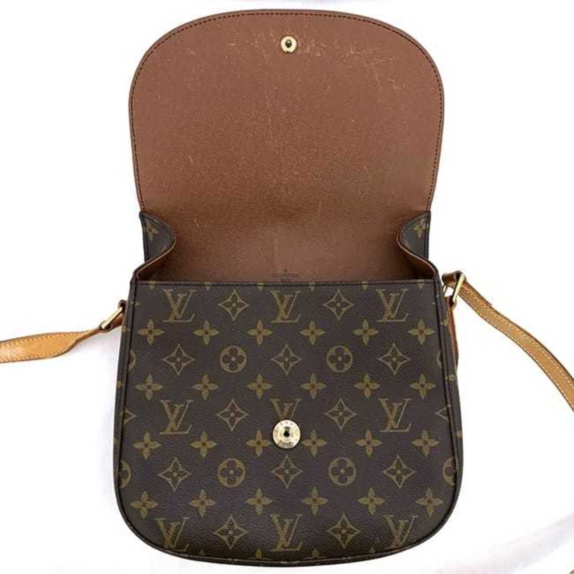 Louis Vuitton Shoulder Bag Saint-Cloud GM Brown Monogram M51242 Pochette Canvas Tanned Leather TH0904 LOUIS VUITTON Flap Women's