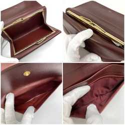 Cartier Bi-fold Long Wallet Bordeaux Must Leather Men's Women's Chic