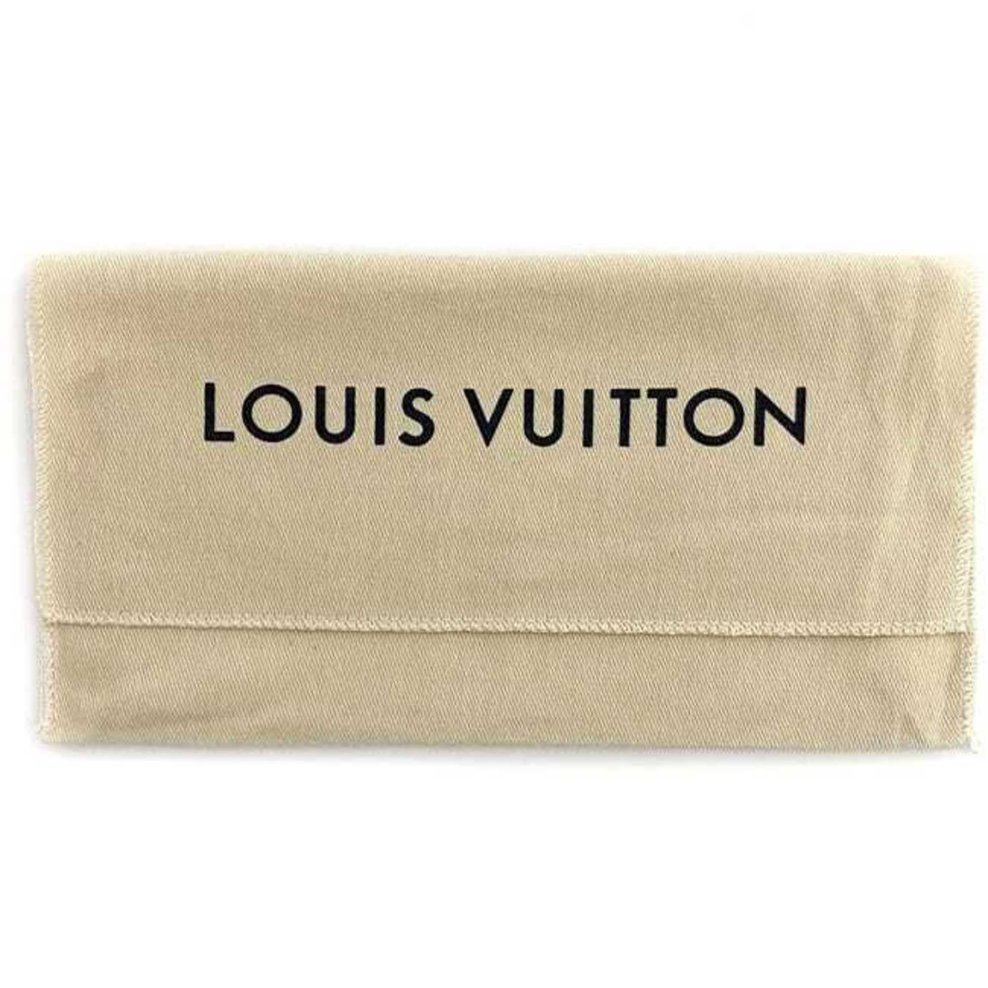 Louis Vuitton Bi-fold Long Wallet Portefeuille Emily Brown Bordeaux Fuchsia Monogram M60697 f-20889 Canvas IC Tag Response LOUIS VUITTON Flap