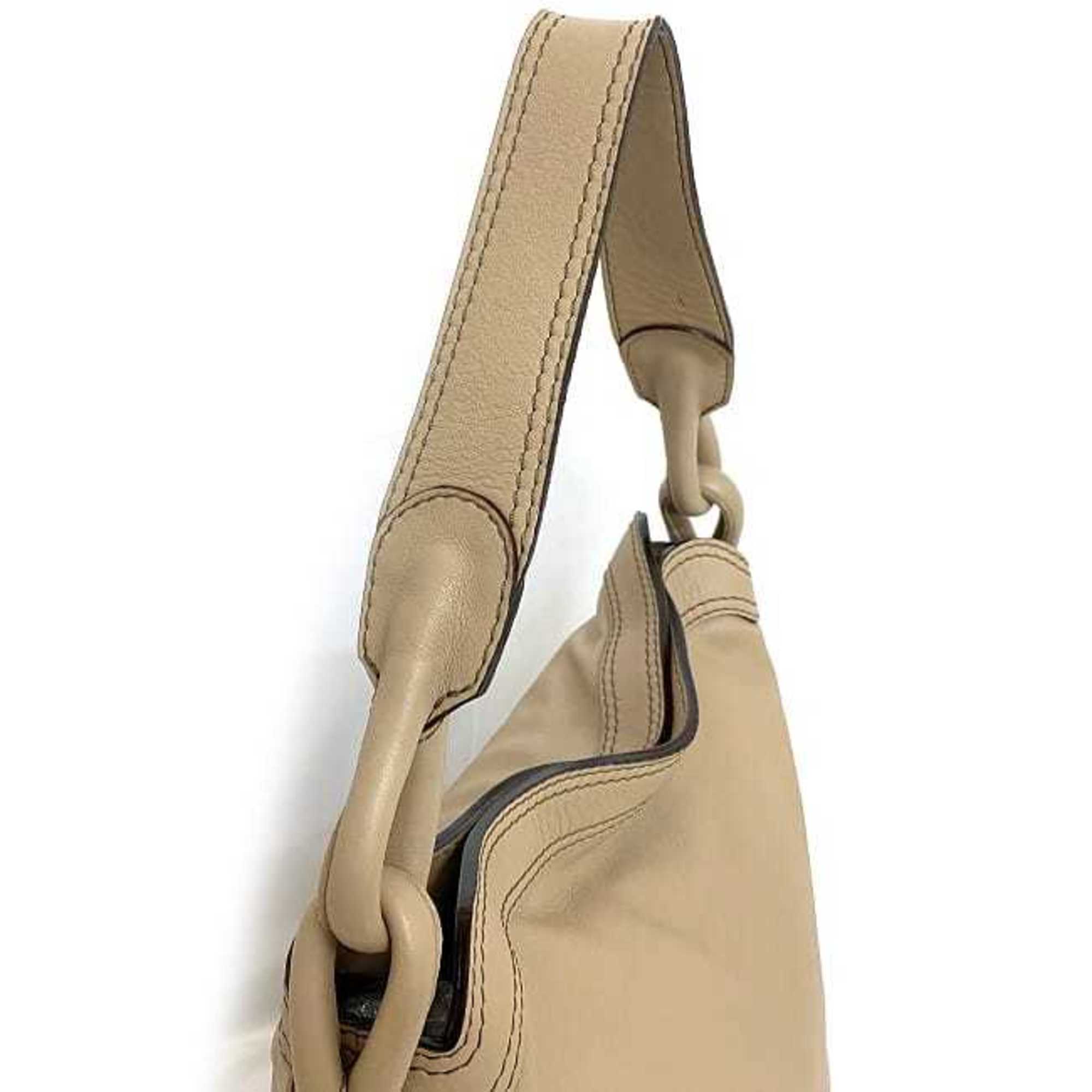 LOEWE bag beige leather women's a4