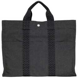 Hermes MM Grey Air Line Canvas Tote Bag HERMES Unisex A4 Men's