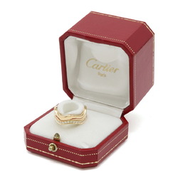 Cartier Neptune Ring, Wave, Double Row, Half, K18YG Yellow Gold, Diamond, #56, Size 15.5, B4050700