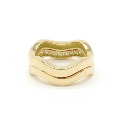 Cartier Neptune Ring, Wave, Double Row, Half, K18YG Yellow Gold, Diamond, #56, Size 15.5, B4050700