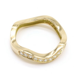 Cartier Neptune Ring, Wave, Double Row, Half, K18YG Yellow Gold, Diamond, #56, Size 15.5, B4050700