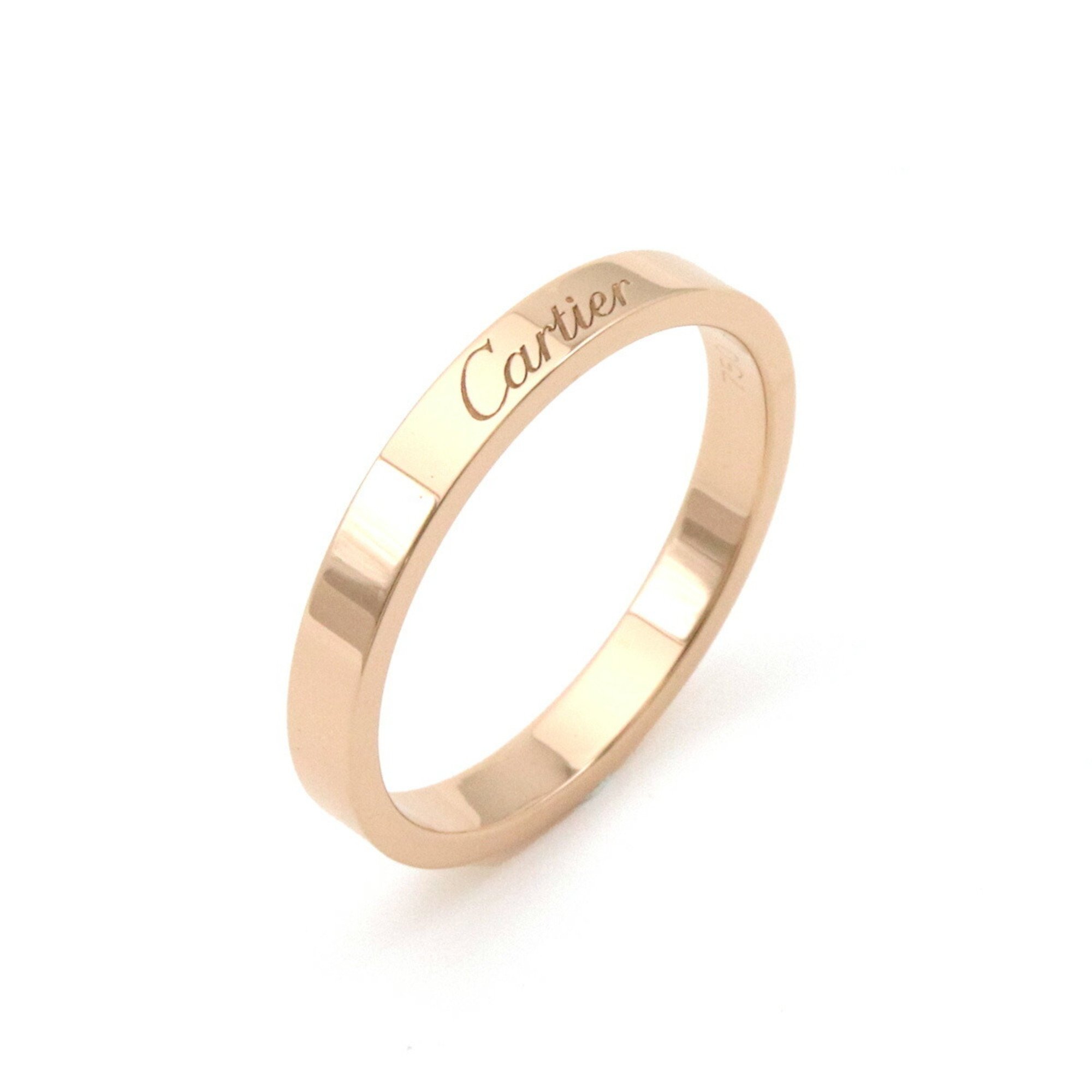 Cartier C de Wedding Ring, K18PG Pink Gold #60, Size 19.5 B4087200