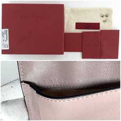 Valentino Garavani Bi-fold Wallet ec-20994 Beige Pink RW2P0R22BOL Leather Studded Compact Women's