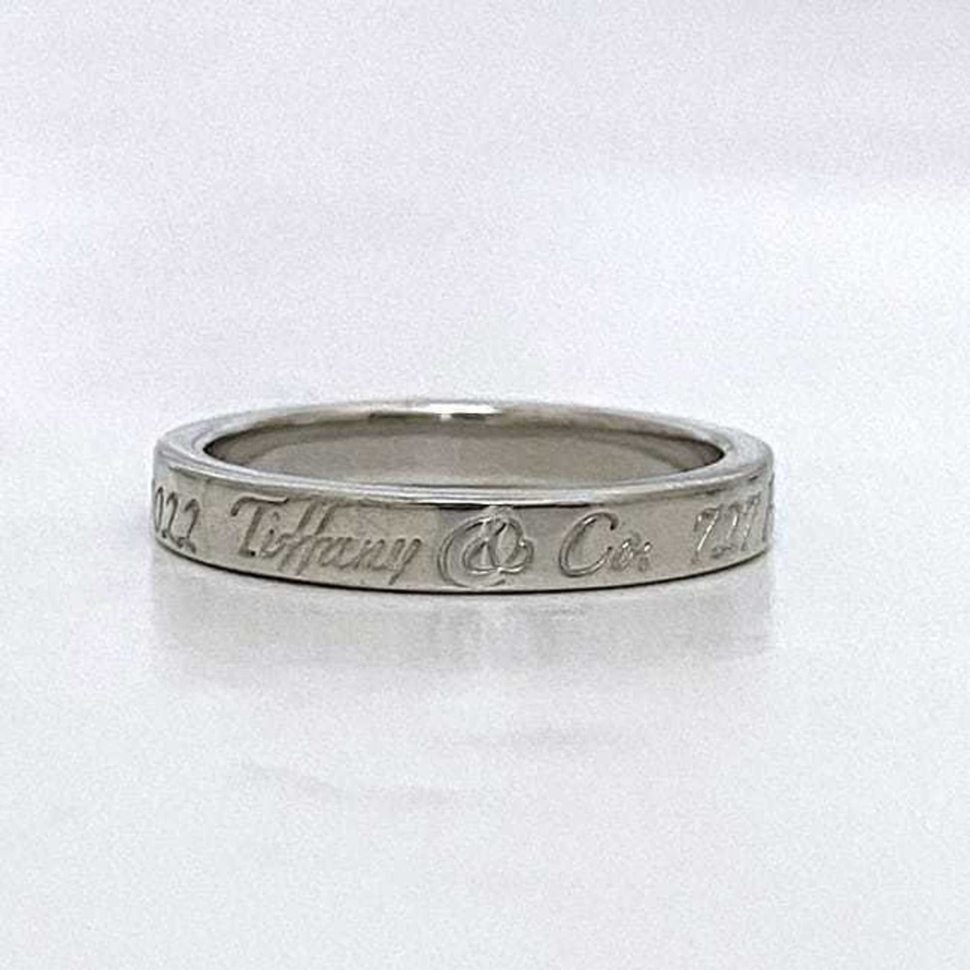 Tiffany Notes Ring ec-20928 Silver Size 7.5 Ag 925 SILVER TIFFANY&Co. Letter Engraving Ladies