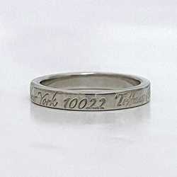 Tiffany Notes Ring ec-20928 Silver Size 7.5 Ag 925 SILVER TIFFANY&Co. Letter Engraving Ladies