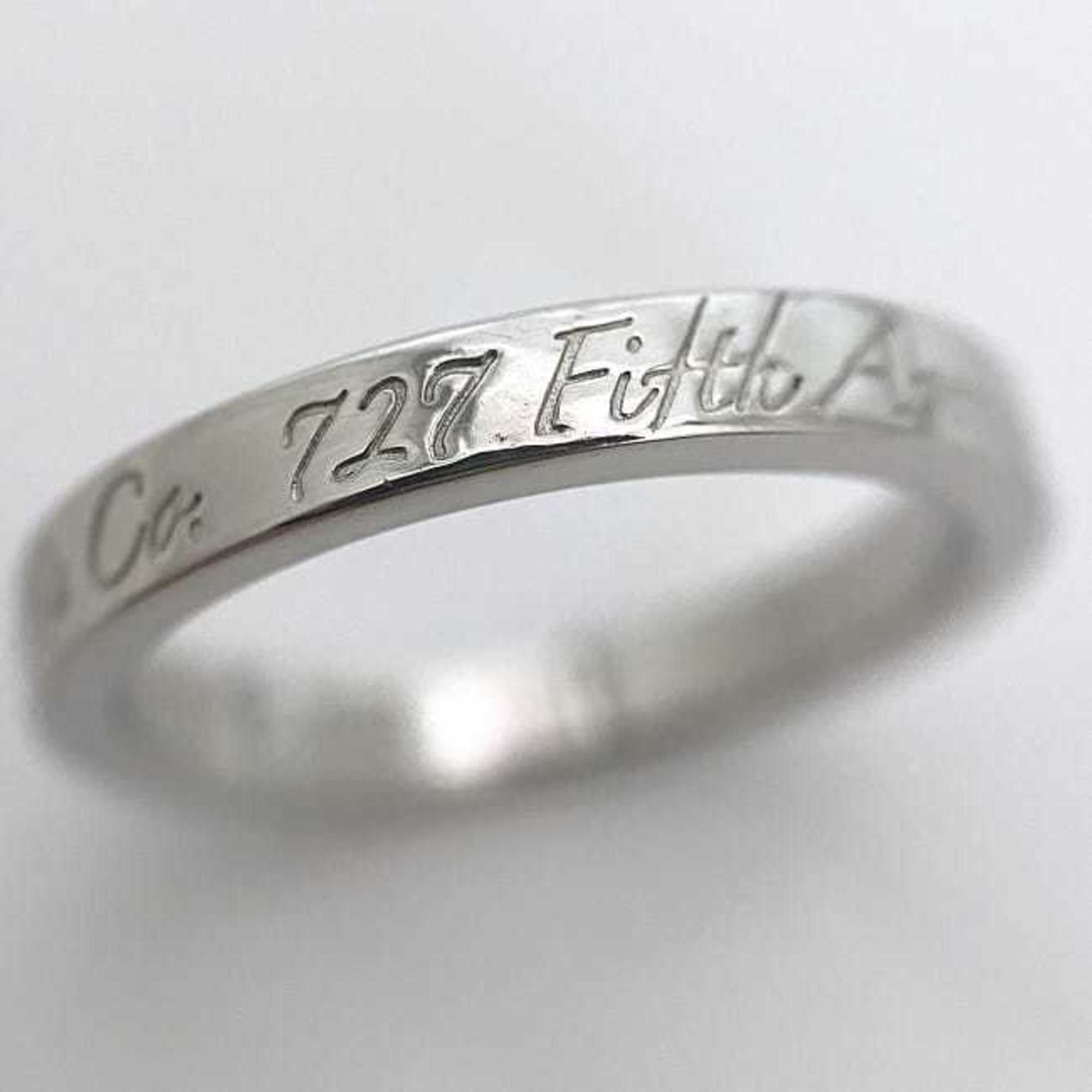 Tiffany Notes Ring ec-20928 Silver Size 7.5 Ag 925 SILVER TIFFANY&Co. Letter Engraving Ladies