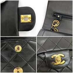 Chanel Chain Shoulder Bag f-21080 Black Matelasse A01113 Double Flap Leather Lambskin 2707661 CHANEL Coco Mark Gold Hardware Turn Lock Quilting 2way