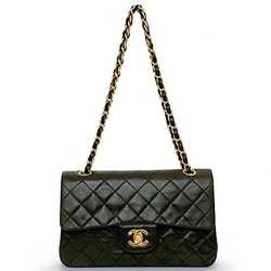 Chanel Chain Shoulder Bag f-21080 Black Matelasse A01113 Double Flap Leather Lambskin 2707661 CHANEL Coco Mark Gold Hardware Turn Lock Quilting 2way