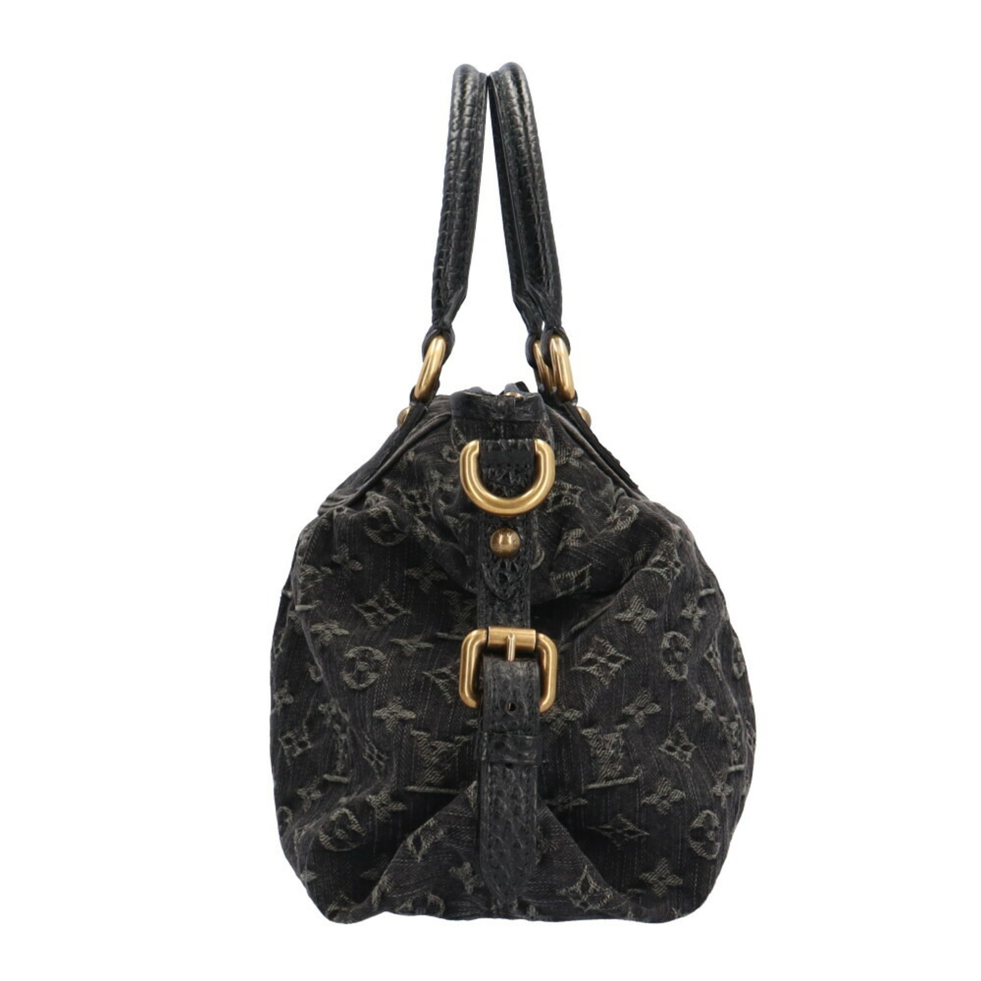 Louis Vuitton Neo Cavi MM Monogram Denim Shoulder Bag M95351 Black Women's LOUIS VUITTON