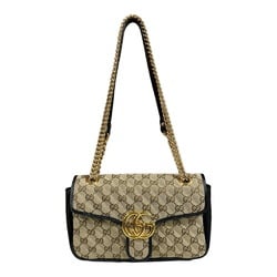 Gucci GG Marmont Shoulder Bag Canvas 443497 Beige Women's GUCCI