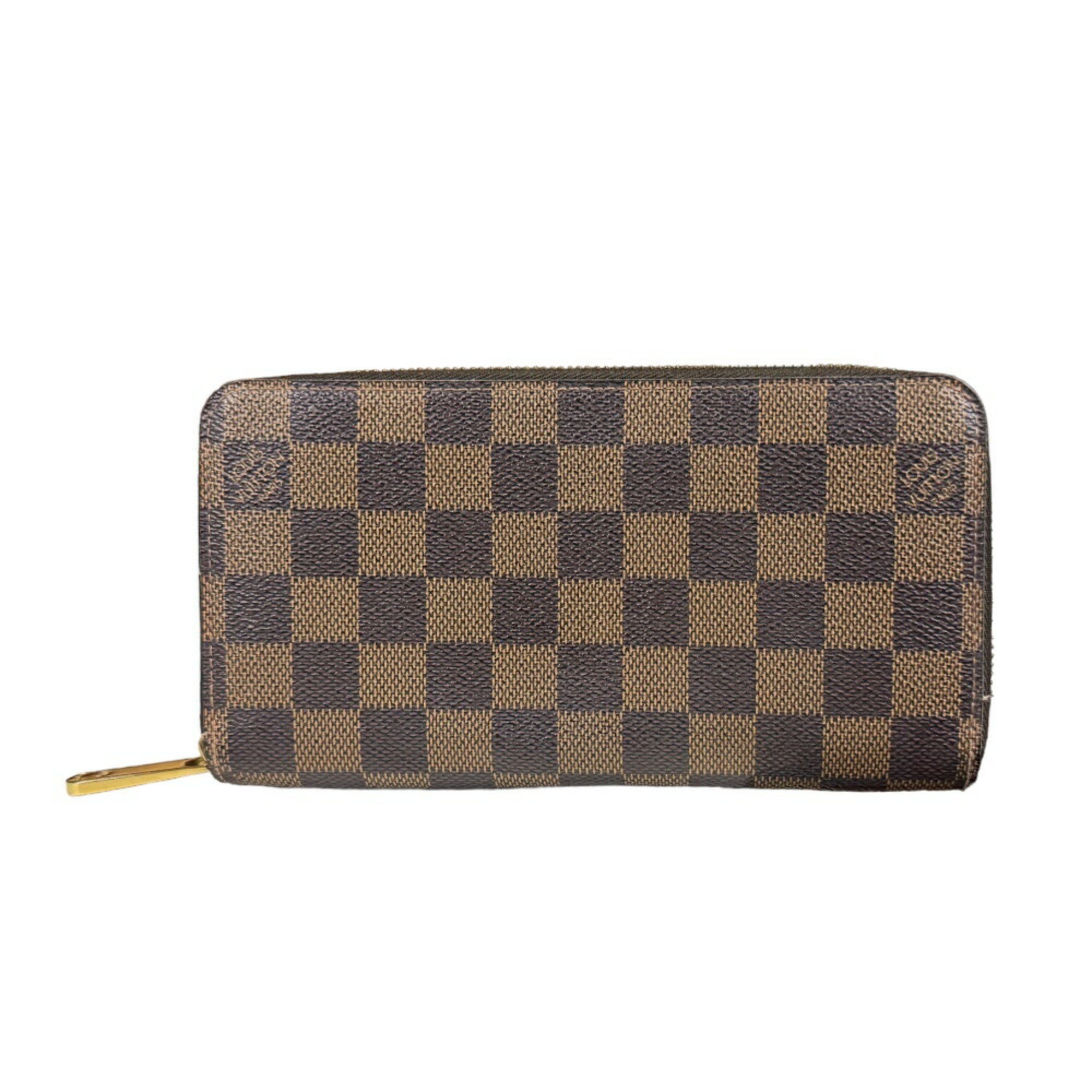 Louis Vuitton Zippy Wallet Damier Long Canvas N60015 Unisex LOUIS VUITTON