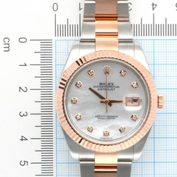 Rolex Datejust Oyster Perpetual Watch Stainless Steel 126331G Automatic Men's ROLEX Random 10P Diamond White Shell Overhauled