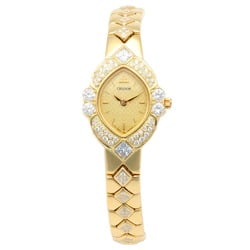 Credor Seiko Watch 18K 1E-70-5A70 Quartz Ladies CREDOR SEIKO Bezel Diamond