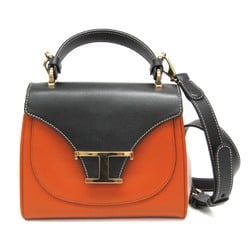 Tod's T Timeless Women's Leather Handbag,Shoulder Bag Black,Orange,Pink Beige