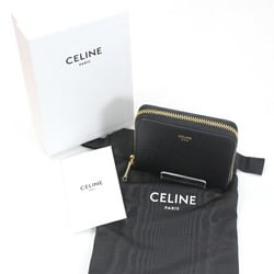 Celine Wallet Wallet/Coin Case Business Card Holder/Card Small Zip Essential Black Round Around Bi-fold 10L203BEL.38NO