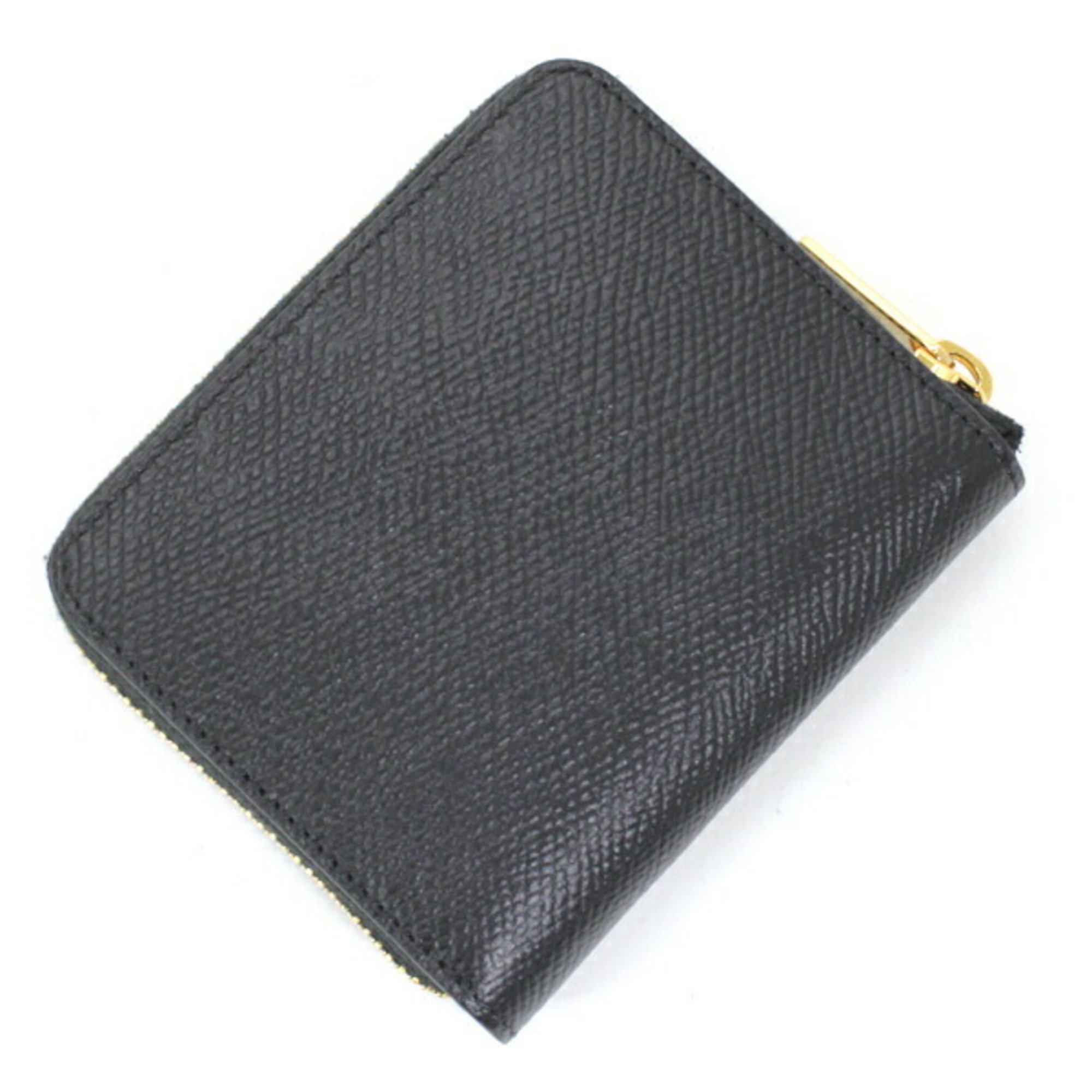 Celine Wallet Wallet/Coin Case Business Card Holder/Card Small Zip Essential Black Round Around Bi-fold 10L203BEL.38NO