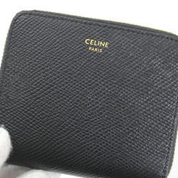 Celine Wallet Wallet/Coin Case Business Card Holder/Card Small Zip Essential Black Round Around Bi-fold 10L203BEL.38NO