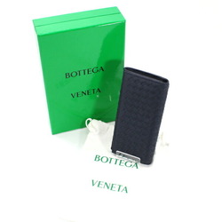 Bottega Veneta Bi-fold Long Wallet Billfold Navy Intrecciato Leather Men's 120697 V4651 4013 BOTTEGA VENETA