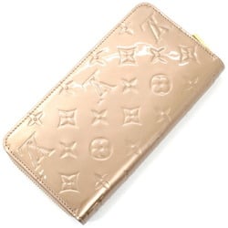 Louis Vuitton Long Wallet Zippy Monogram Vernis Rose Gold Round M90603 Leather Embossed Enamel Men's Women's Zip LOUIS VUITTON