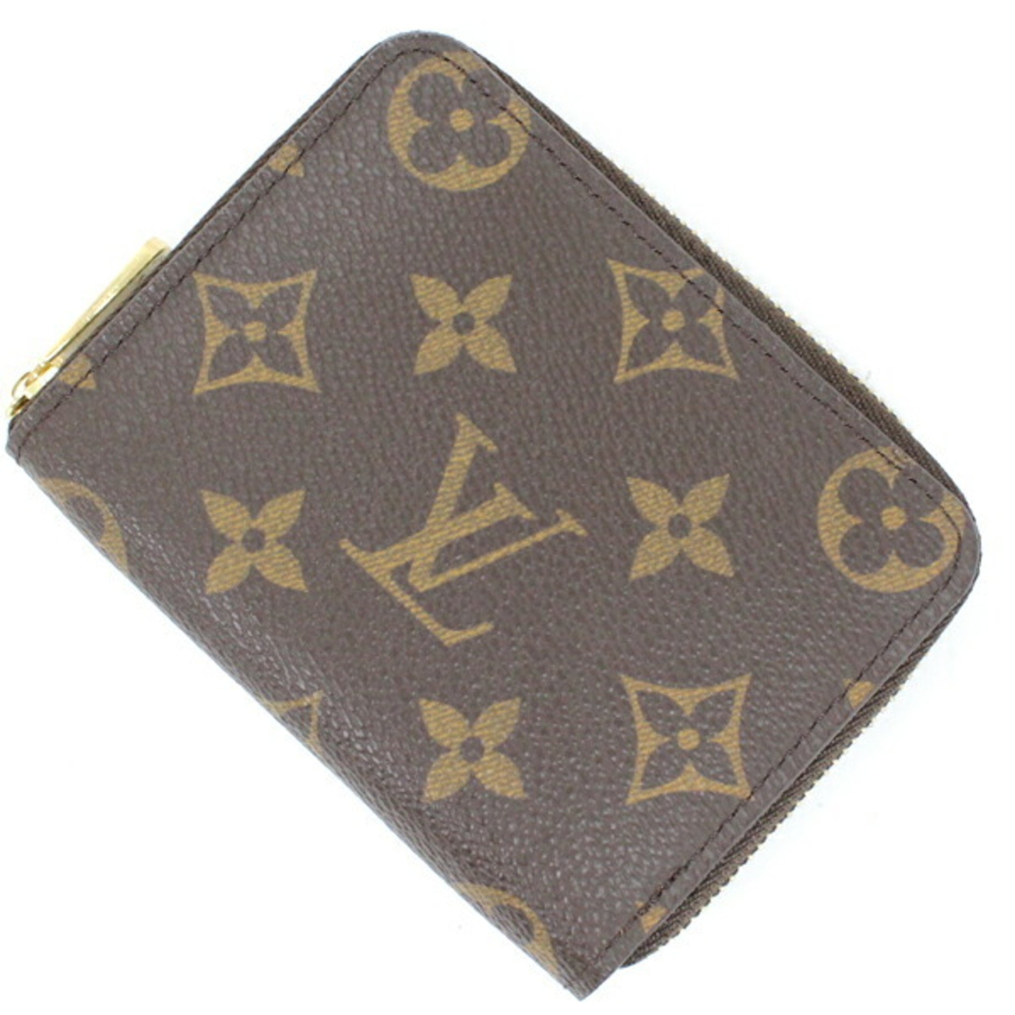 Louis Vuitton Wallets & Coin Cases Monogram Zippy Purse Round Brown Men's Women's M60067 Compact Wallet