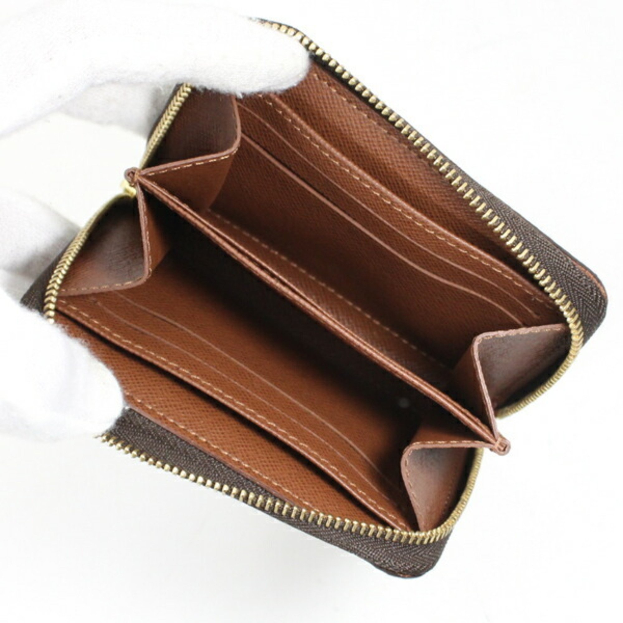 Louis Vuitton Wallets & Coin Cases Monogram Zippy Purse Round Brown Men's Women's M60067 Compact Wallet