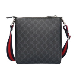 Gucci Small Bag GG Supreme Shoulder PVC 523599 Black Unisex GUCCI