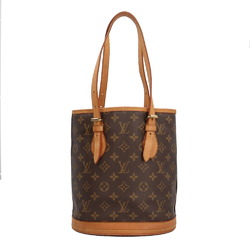 Louis Vuitton Bucket PM Monogram Shoulder Bag Canvas M42238 Brown Women's LOUIS VUITTON