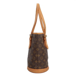 Louis Vuitton Bucket PM Monogram Shoulder Bag Canvas M42238 Brown Women's LOUIS VUITTON