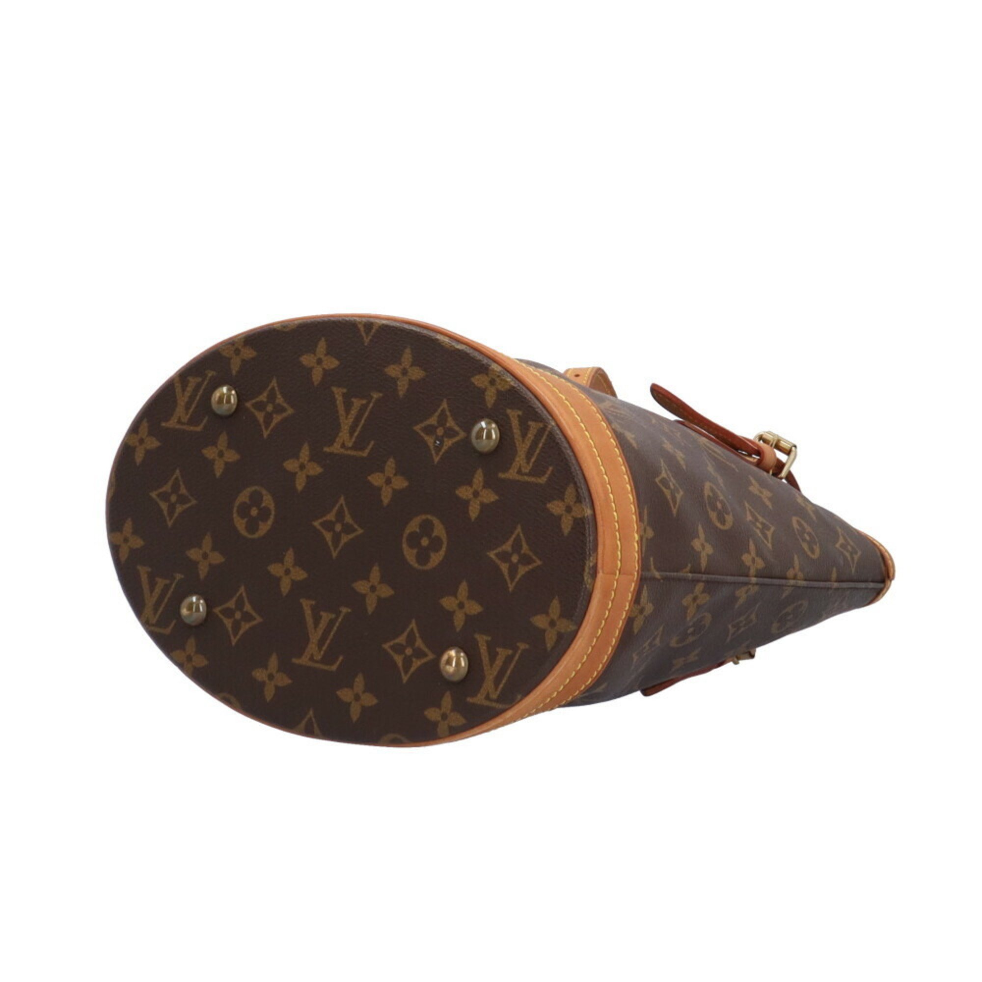 Louis Vuitton Bucket PM Monogram Shoulder Bag Canvas M42238 Brown Women's LOUIS VUITTON