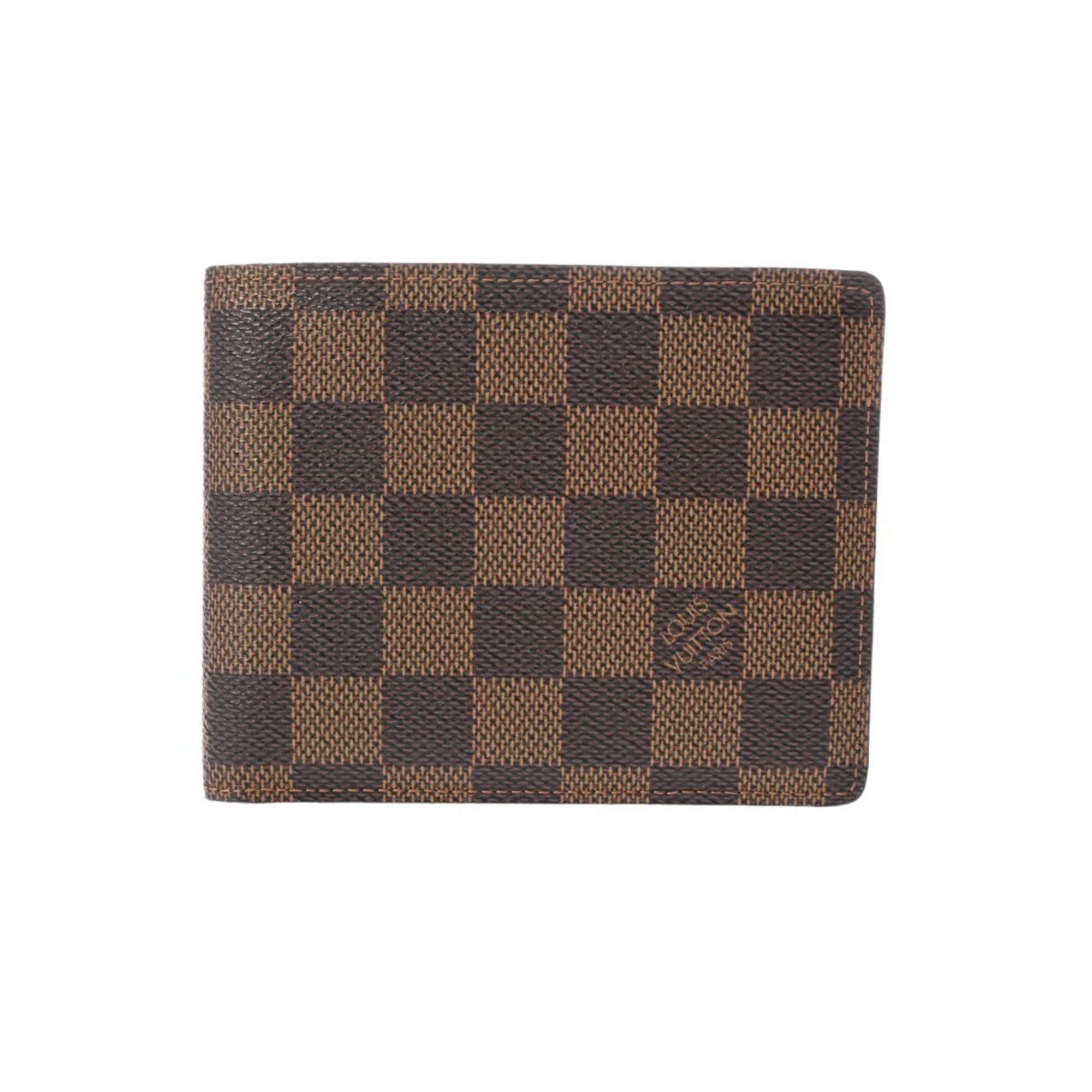 LOUIS VUITTON Damier Portefeuille Florin Brown N60011 Women's Canvas Bi-fold Wallet