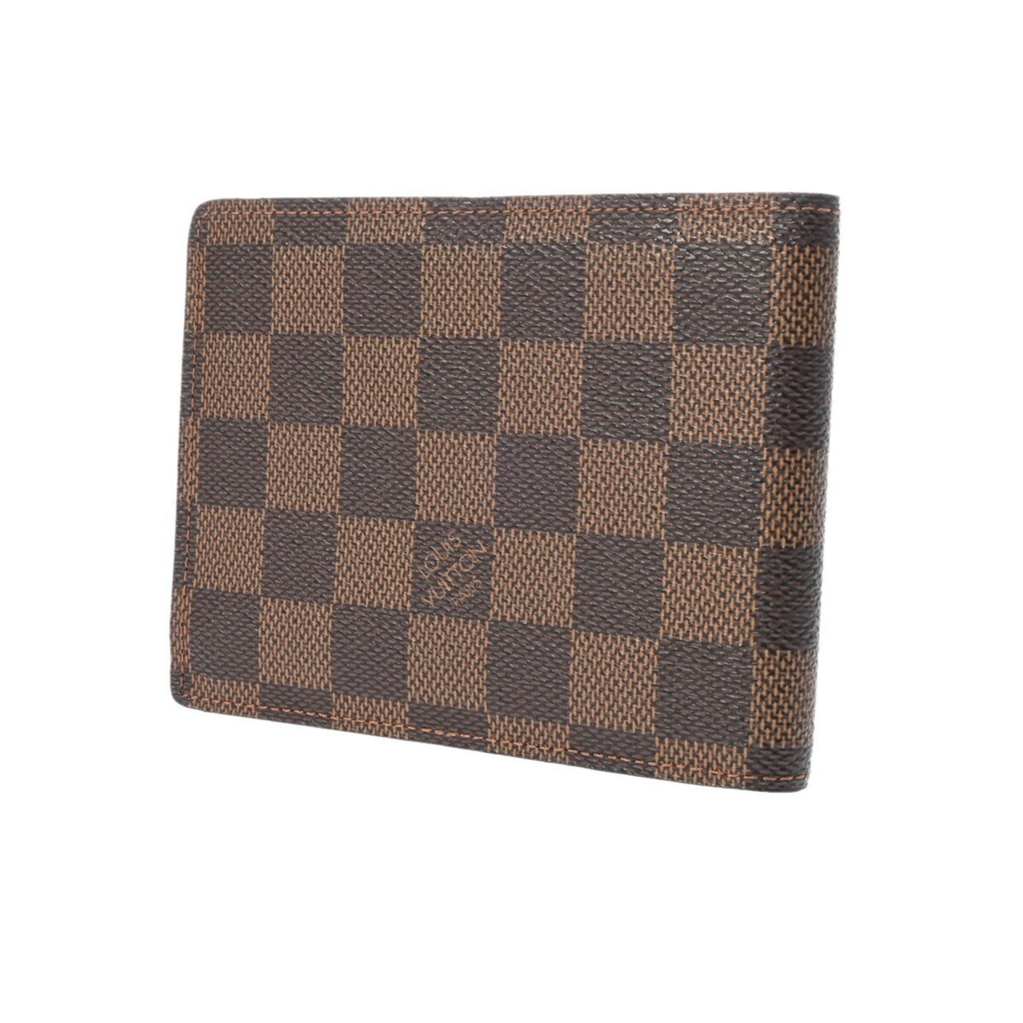 LOUIS VUITTON Damier Portefeuille Florin Brown N60011 Women's Canvas Bi-fold Wallet