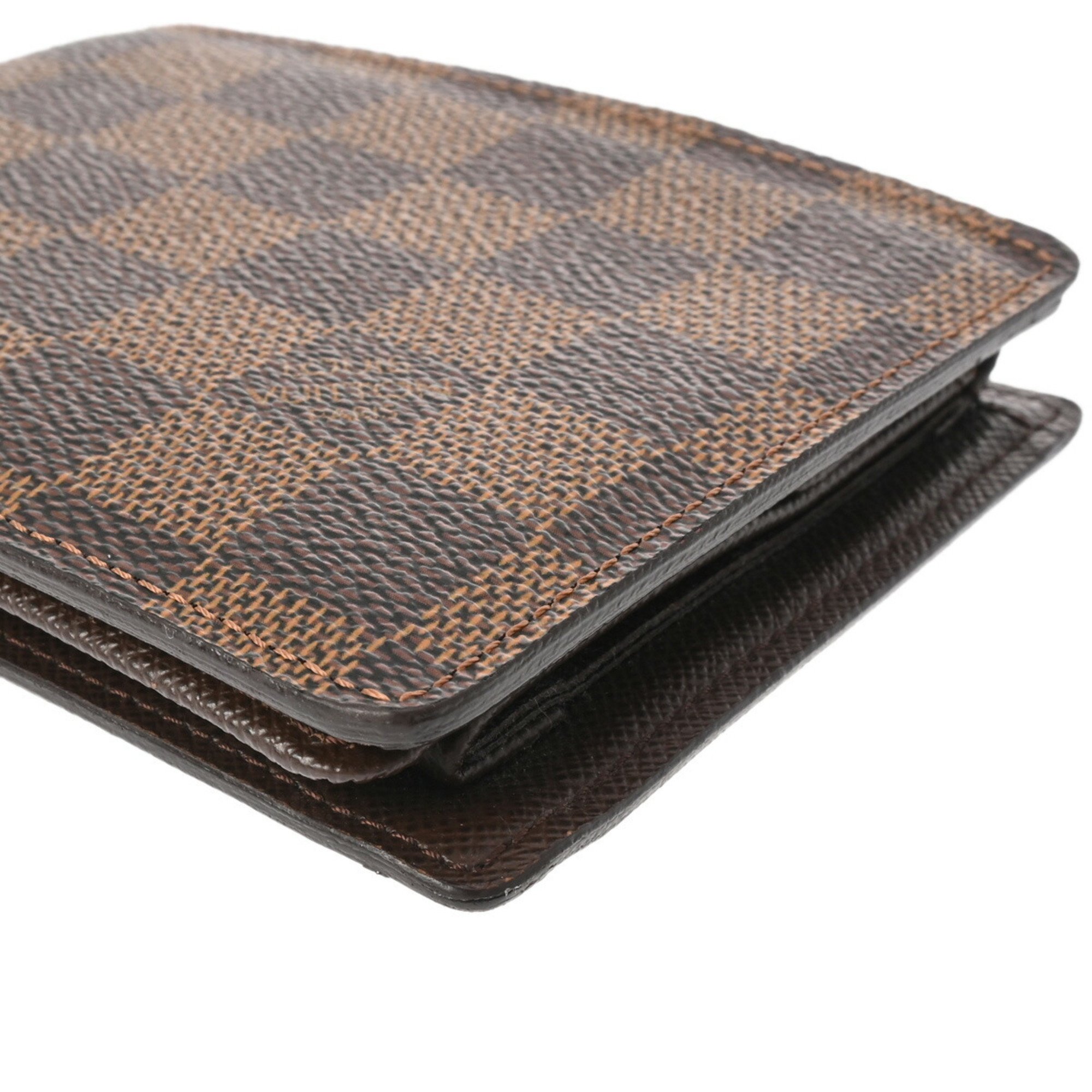 LOUIS VUITTON Damier Portefeuille Florin Brown N60011 Women's Canvas Bi-fold Wallet