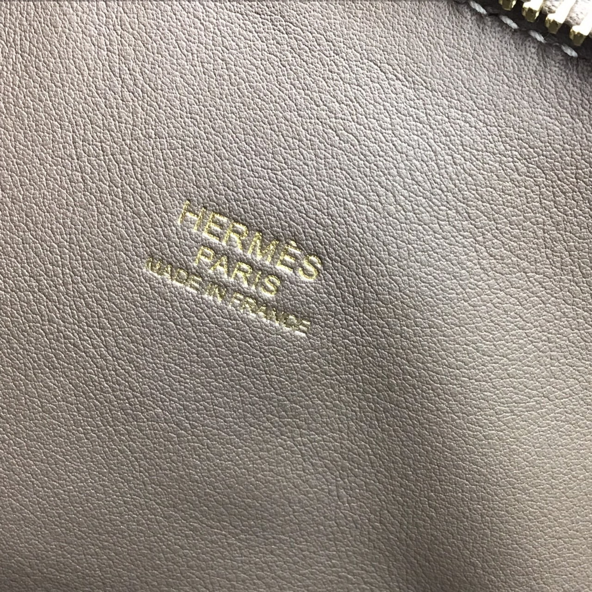 HERMES Hermes Bolide 31 Taurillon Clemence Etoupe C Stamp 2018 Handbag Bag Shoulder Leather Grey Women Men