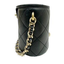 CHANEL Chanel Matelasse Chain Shoulder Ki Coco Mark Lambskin Black AS1355 29th Series Bag Women's