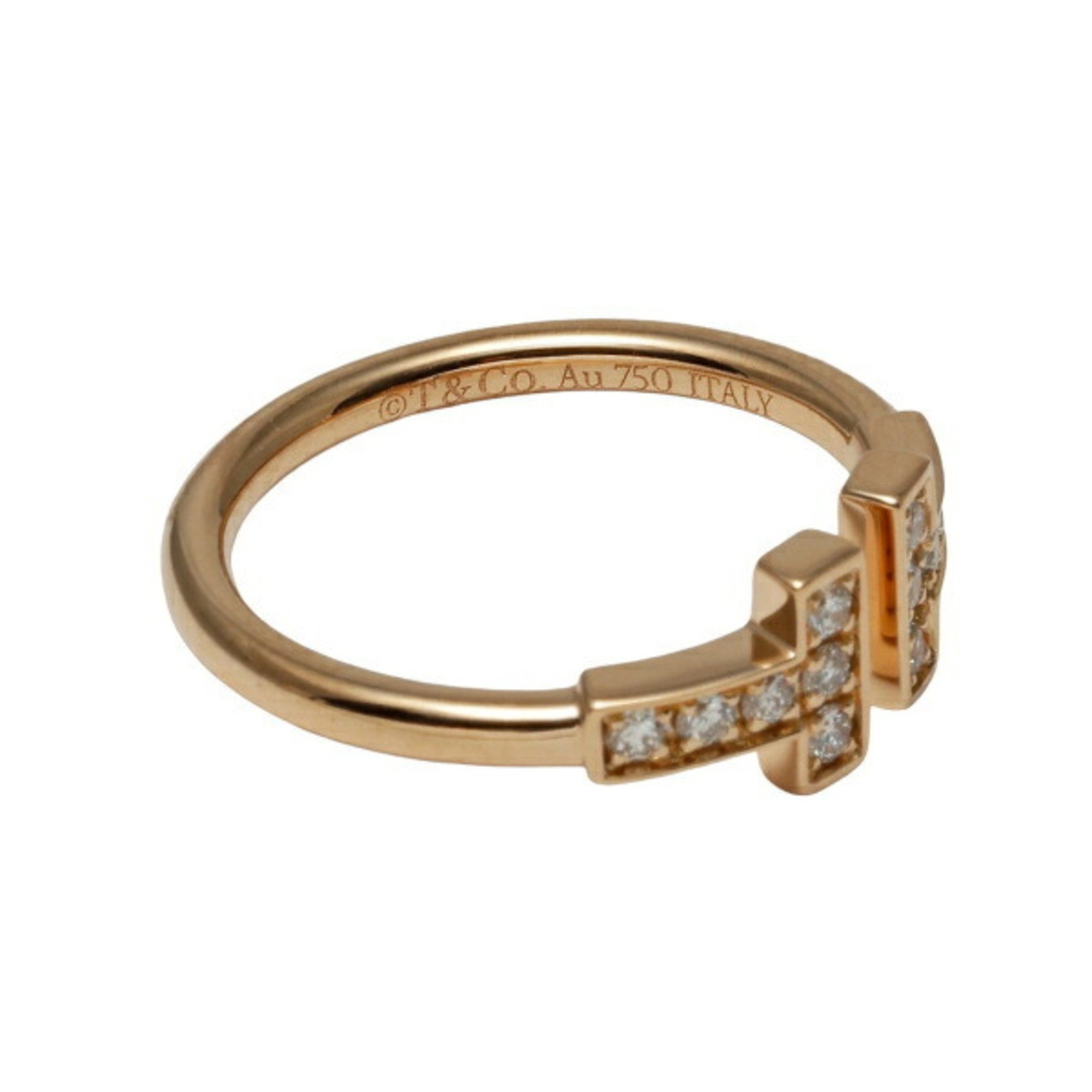 Tiffany T diamond wire 18k rose gold ring