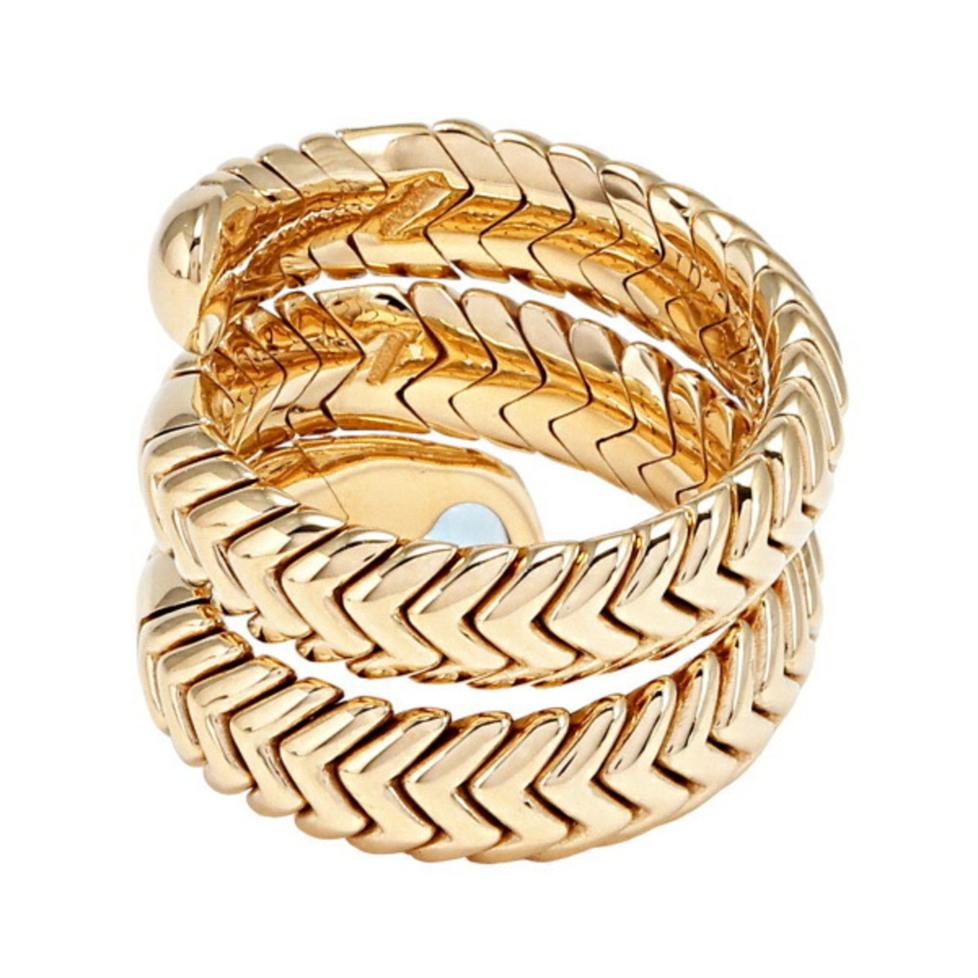 Bvlgari Bulgari Tubogas Spiga 18K Yellow Gold Ring