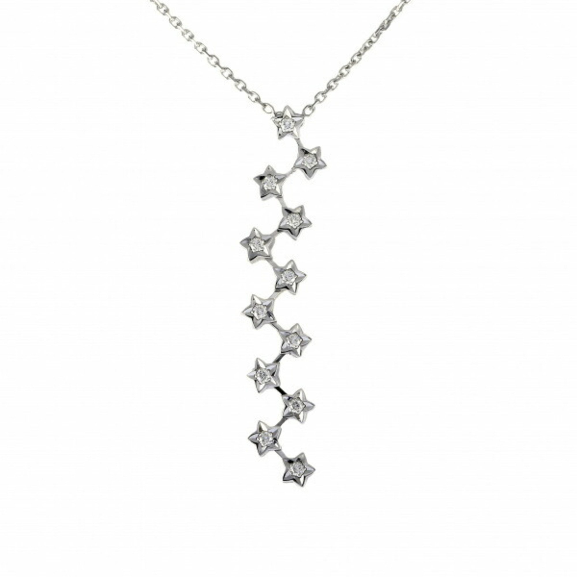 Chanel Comet K18WG White Gold Necklace