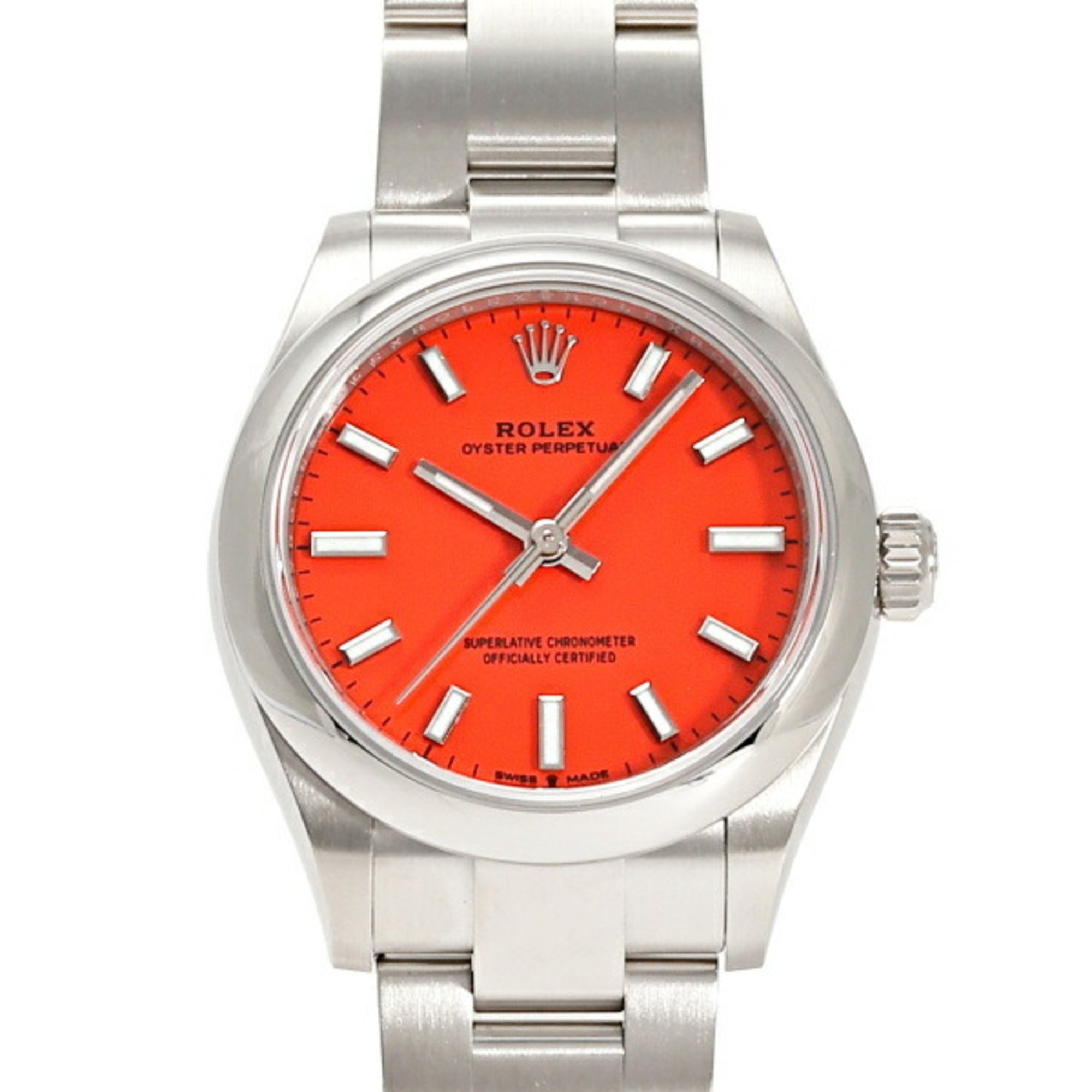 Rolex ROLEX Oyster Perpetual 31 277200 Coral Red Dial Women's Watch