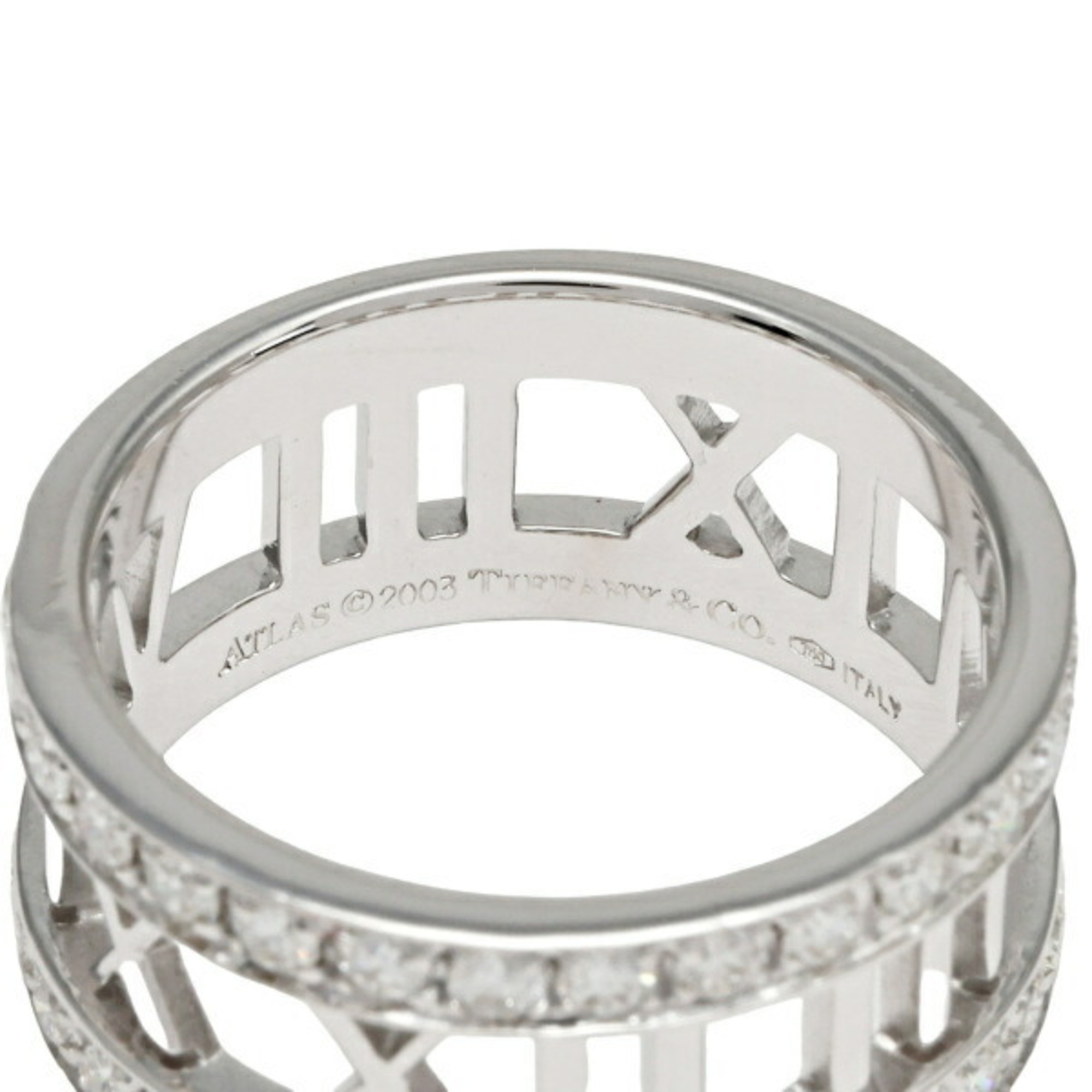 Tiffany Atlas K18WG White Gold Ring