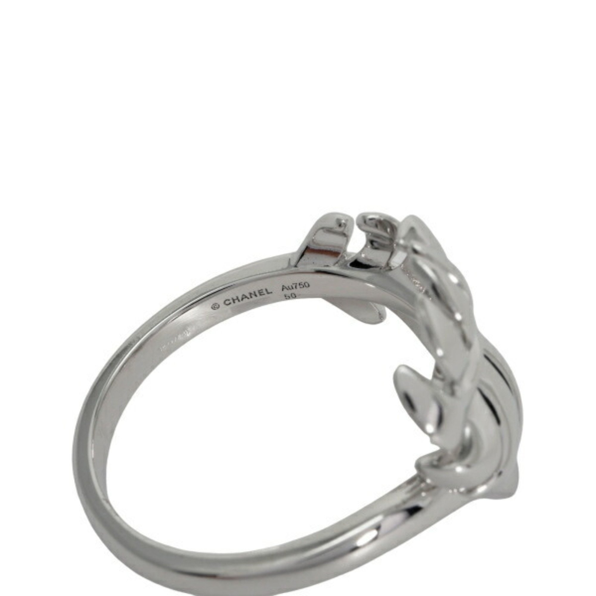 Chanel Plume Deux K18WG White Gold Ring