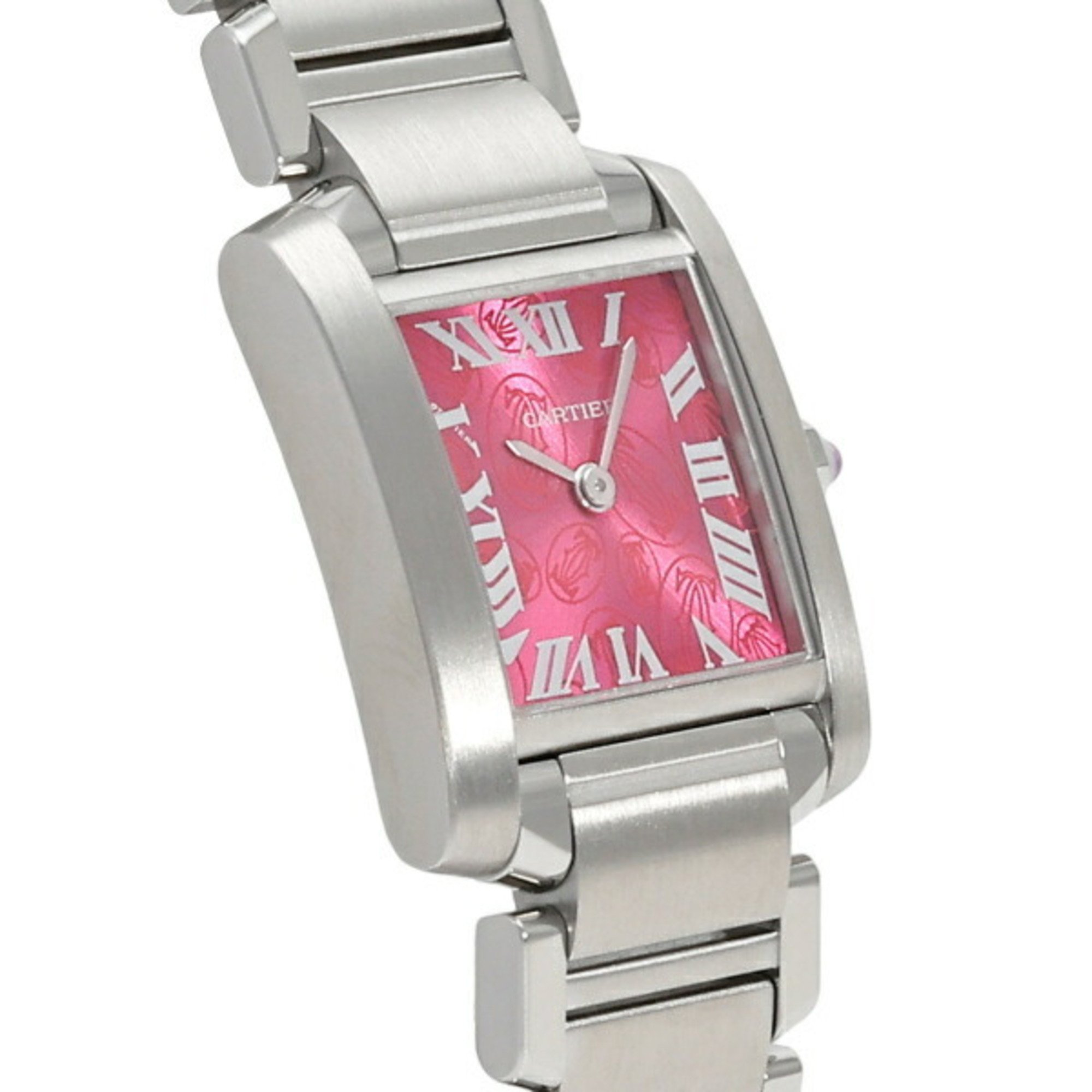 Cartier Tank Francaise SM 2006 Limited Edition W51030Q3 Raspberry Dial Women's Watch